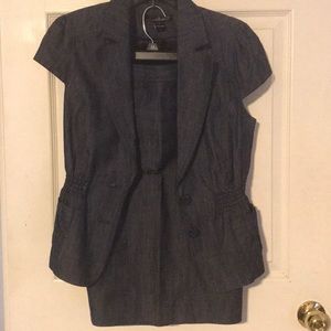 Will smith denim skirt suit